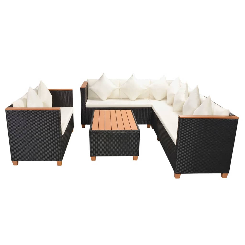 Patio Furniture Set Set of 5 Black