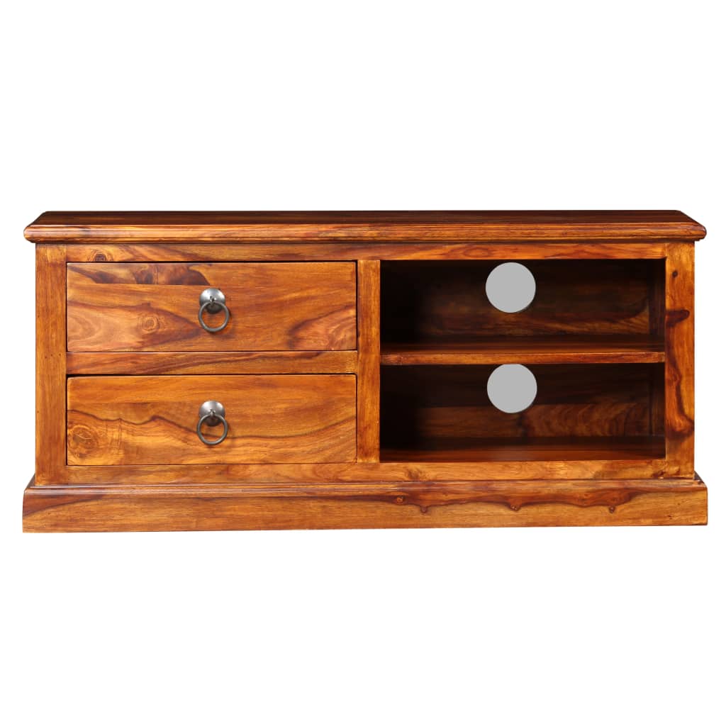 TV Stand Natural wood Solid Acacia wood Medium TV Stand