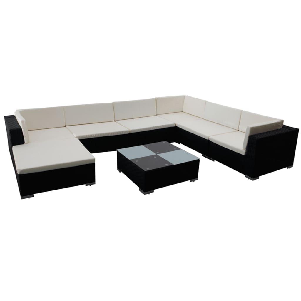 Lounge Set Black and Cream White
