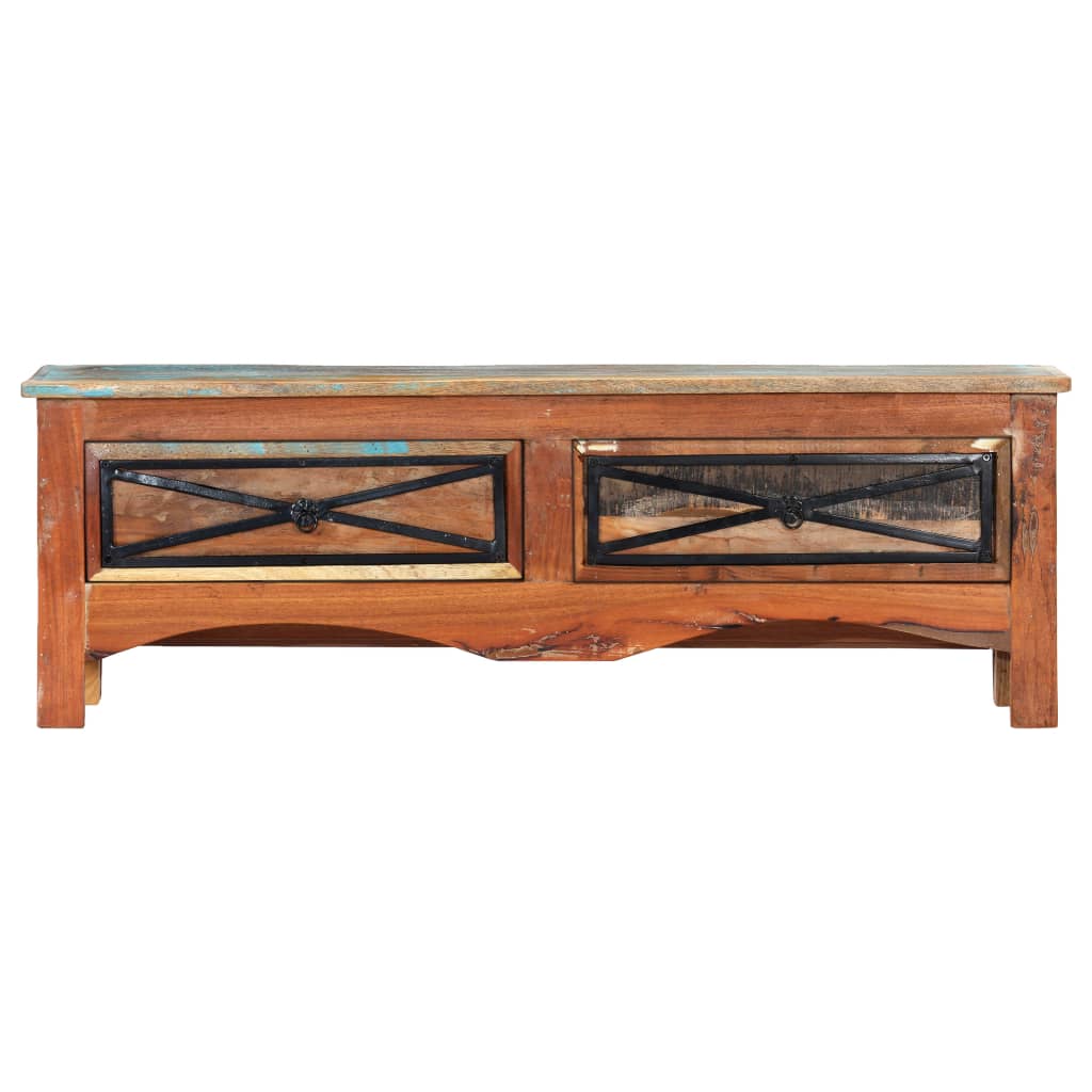 TV Cabinet Multicolor Solid Reclaimed Wood 47.2x11.8x15.7 in