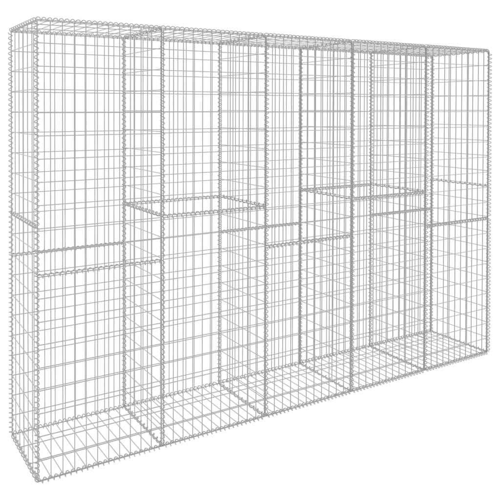 Gabion Wall with Cover Galvanized Steel 118.1"x19.7"x78.7"