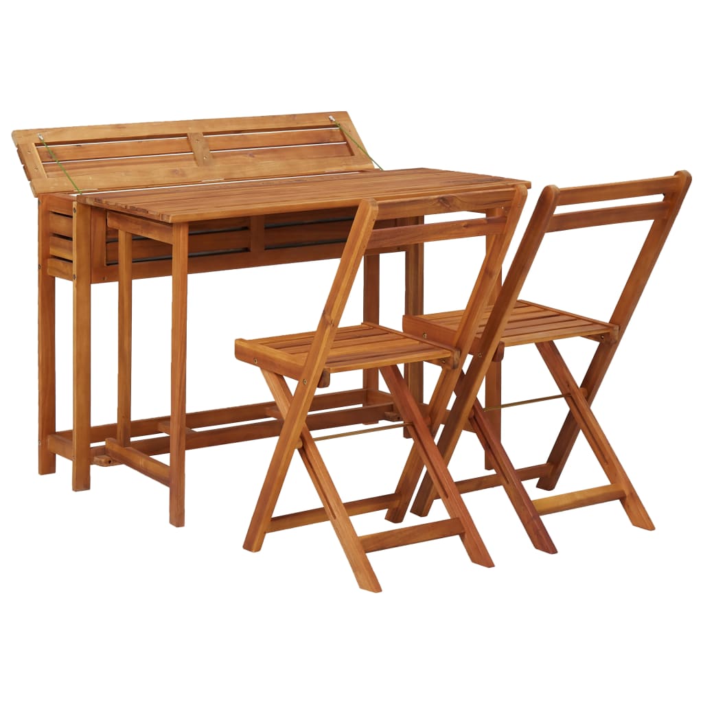 Garden Planter Table With Chair Brown Solid acacia wood Medium