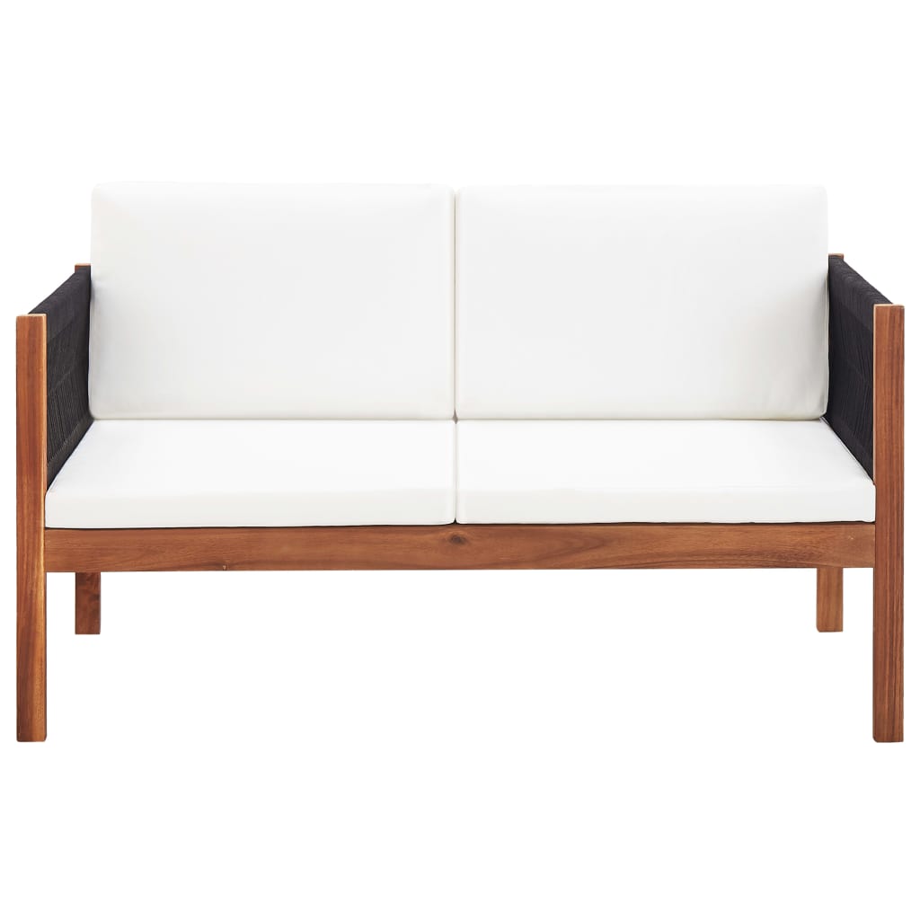 Garden Sofa Natural wood color, Black
