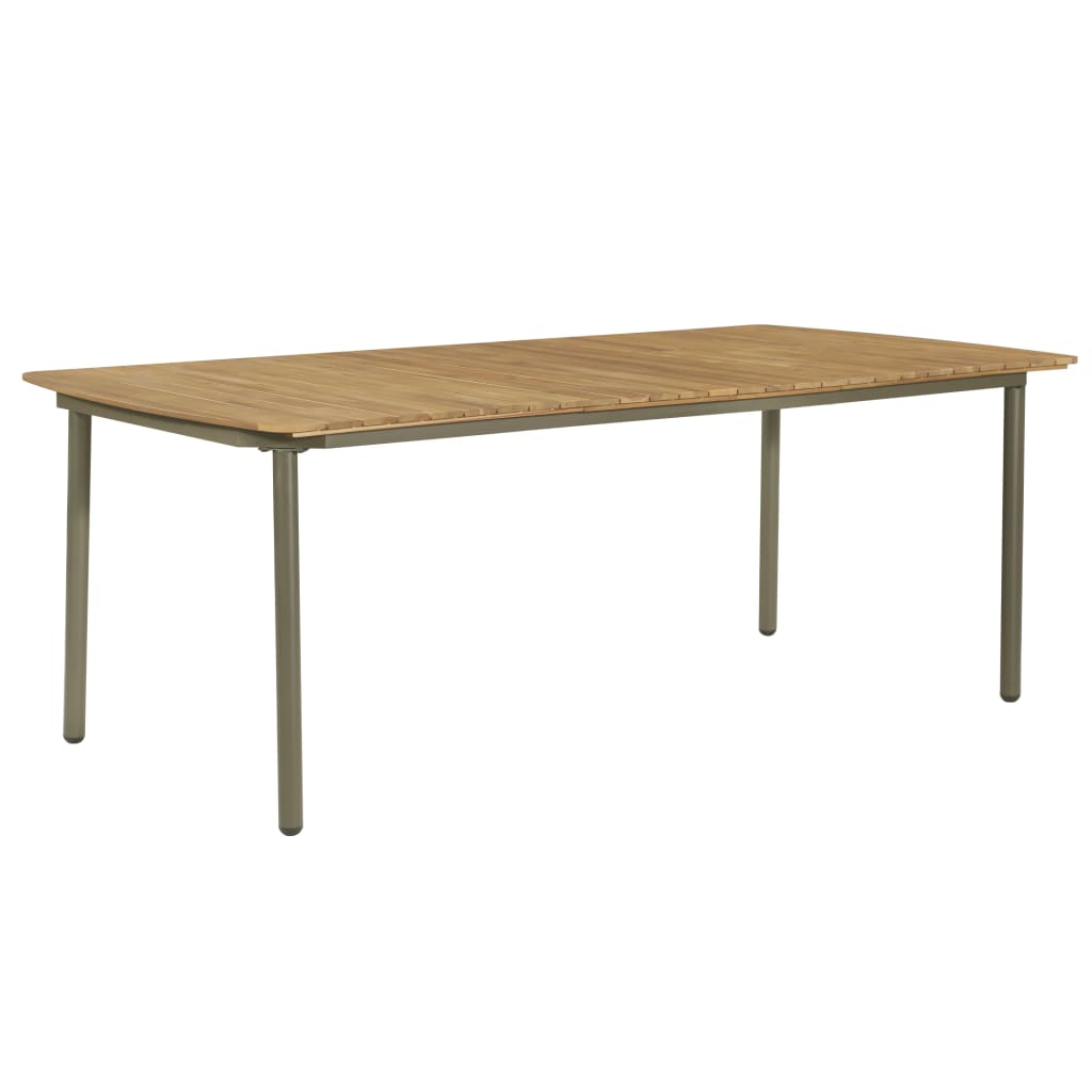 Outdoor Dining Set Natural and grey