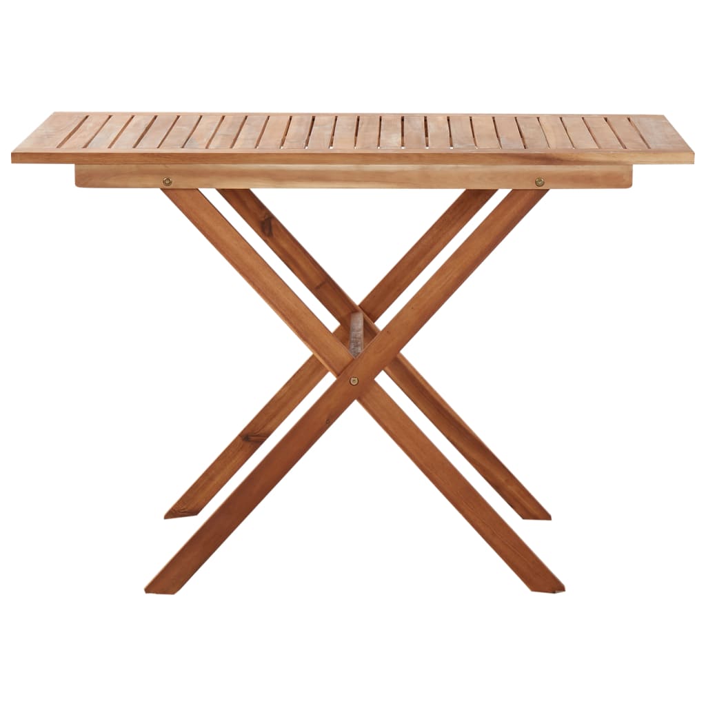 Outdoor Table Brown Solid Acacia Wood 43.3 x 26.4 x 29.1 in