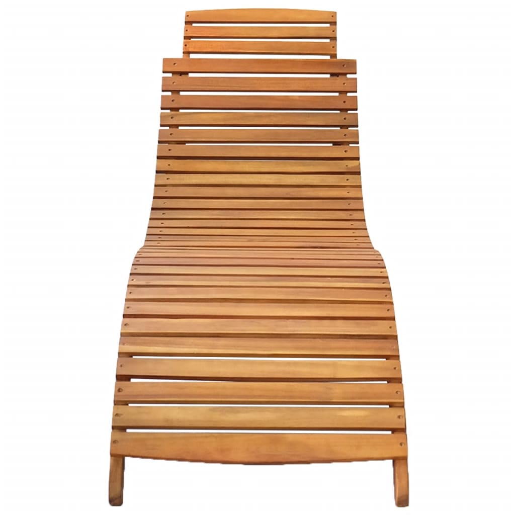 Sun lounger brown 21.65 x 72.44 x 25.20 in Solid Acacia Wood