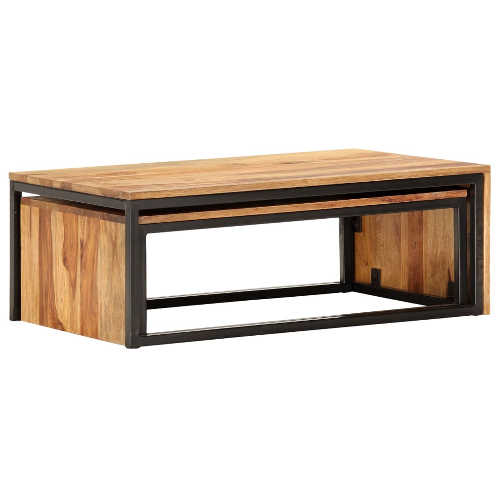 Coffee Table Set of 2 Brown