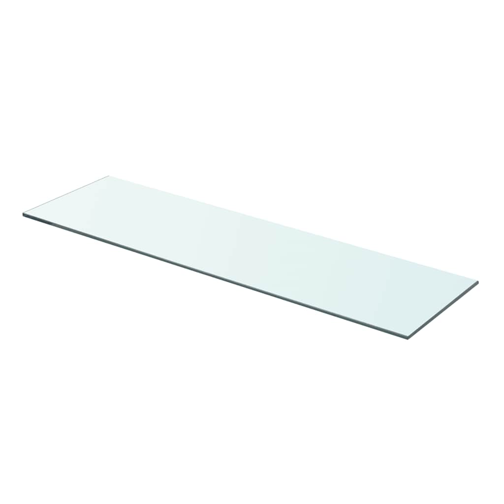 Glass Panel Set of 2 Clear Tempered Glass 27.6 x 7.9 in