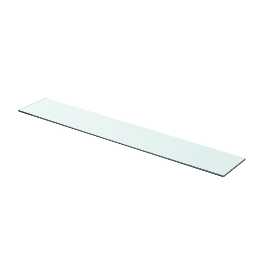 Glass Panel Set of 2 Clear Tempered Glass 31.5 x 4.7 in