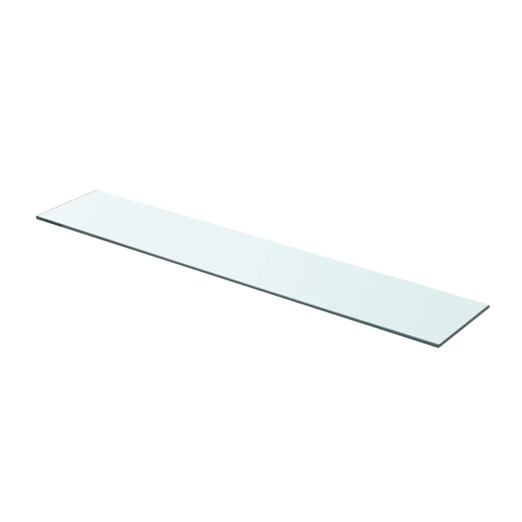 Glass Panel Set of 2 Clear Tempered Glass 31.5 x 5.9 in