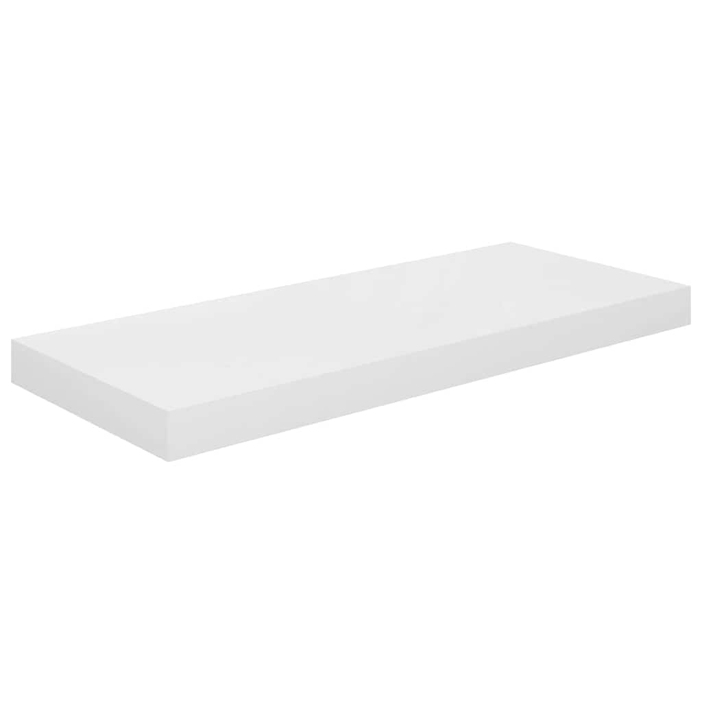 Wall Shelf High Gloss White Honeycomb MDF, Metal Small