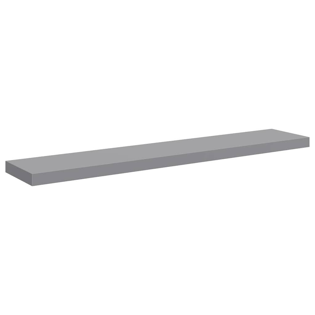 Wall Shelf Grey Honeycomb MDF and metal 47.2x9.3x1.5 in