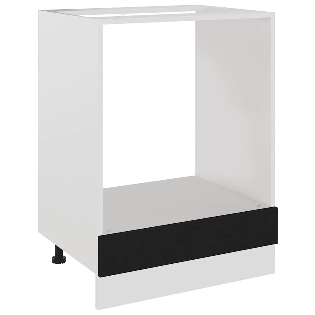 Oven Cabinet Black Engineered wood 23.6 x 18.1 x 32.1 in Modern