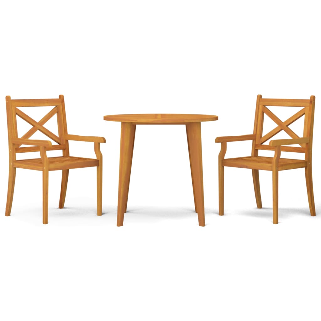 Garden Dining Set Natural wood Solid acacia wood Medium Durable