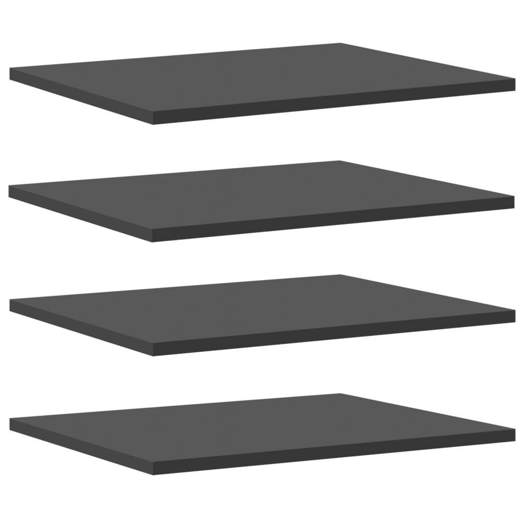 Shelf Set of 4 Grey Engineered wood Simple Shelf Rectangular