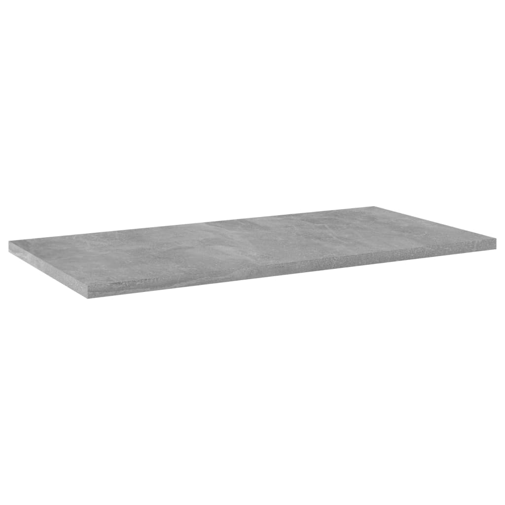 Shelf Set of 4 Concrete Grey Engineered Wood Standard