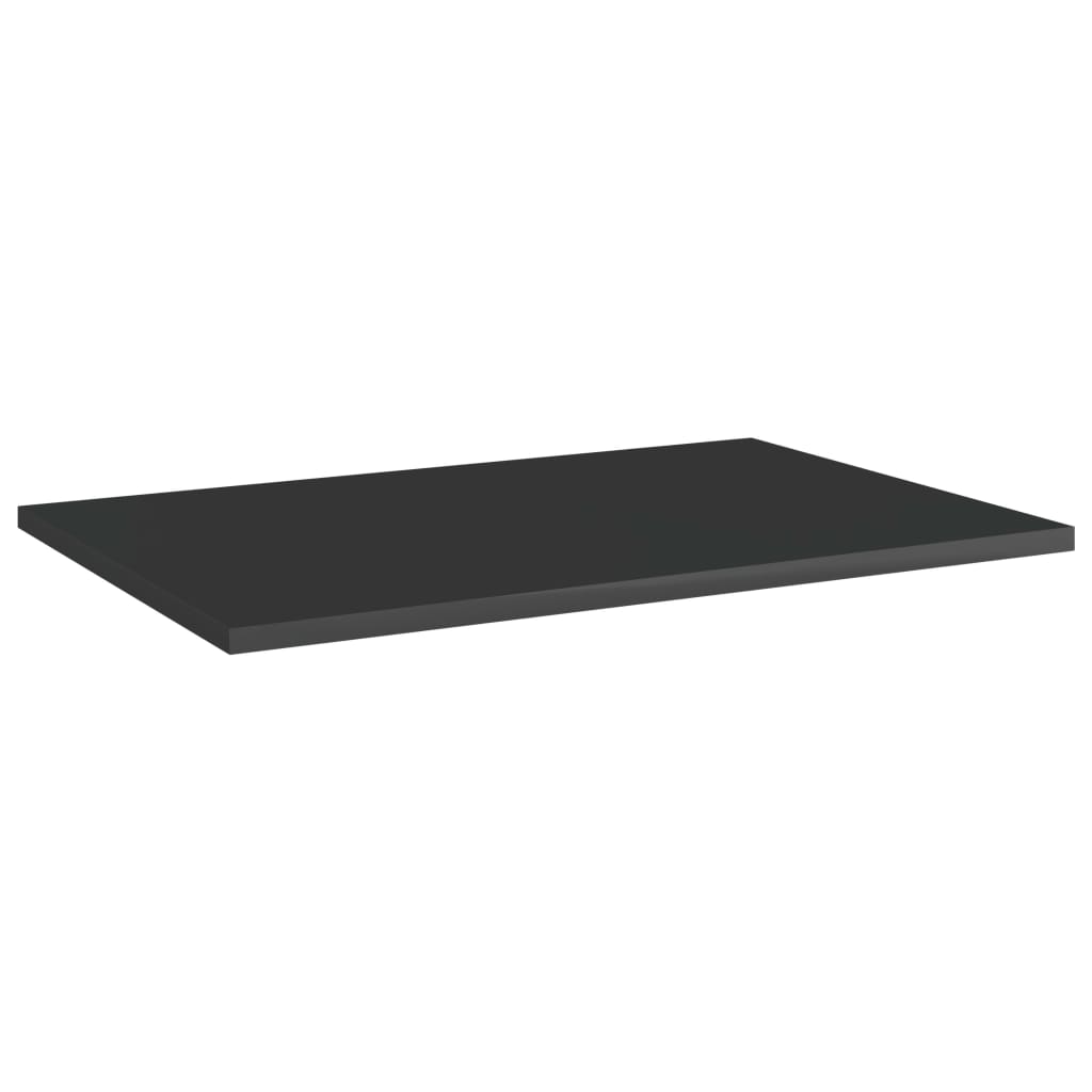 Shelf Set of 8 High gloss black Engineered wood Medium