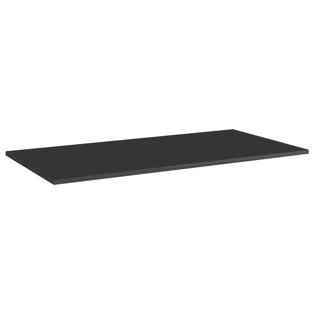 Shelf Set of 4 High gloss black Engineered wood 39.4 x 19.7 in