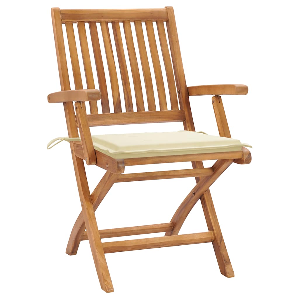 Garden Chair Set of 2 Natural teak Solid teak wood Standard