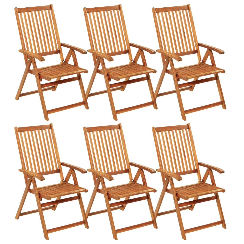 Garden Chair Set of 6 Brown, Cream