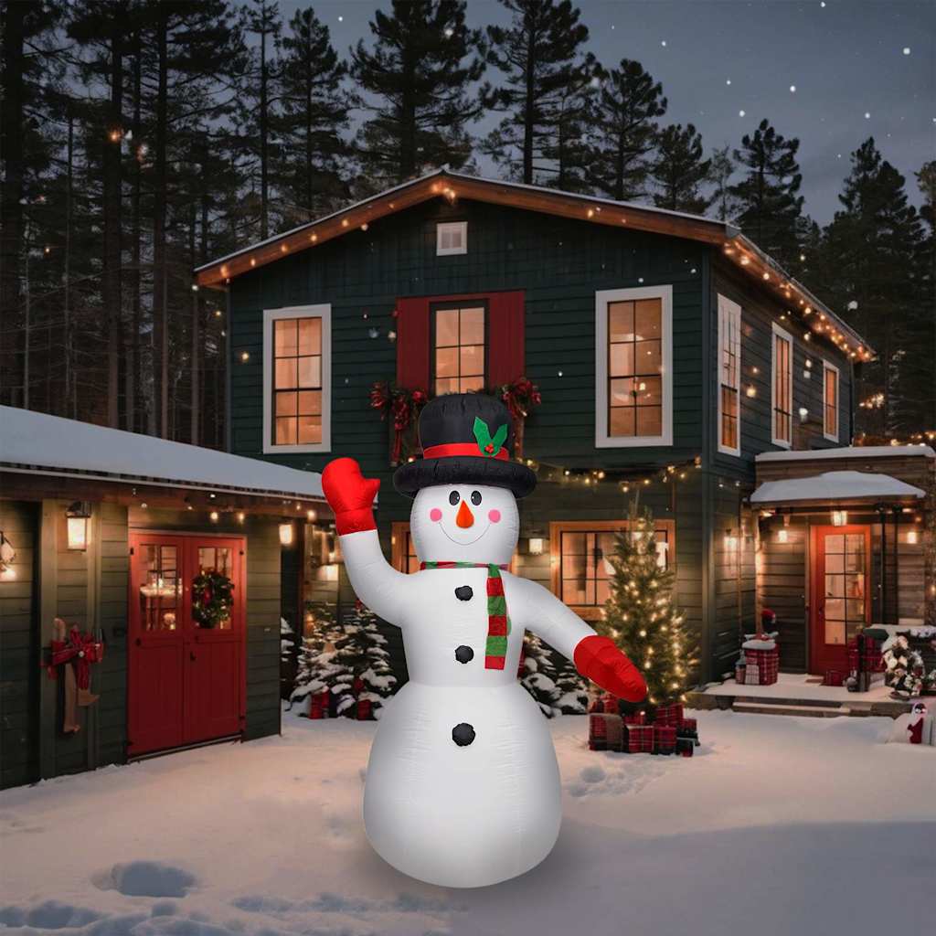 Inflatable Snowman Multicolor Fabric and plastic Large