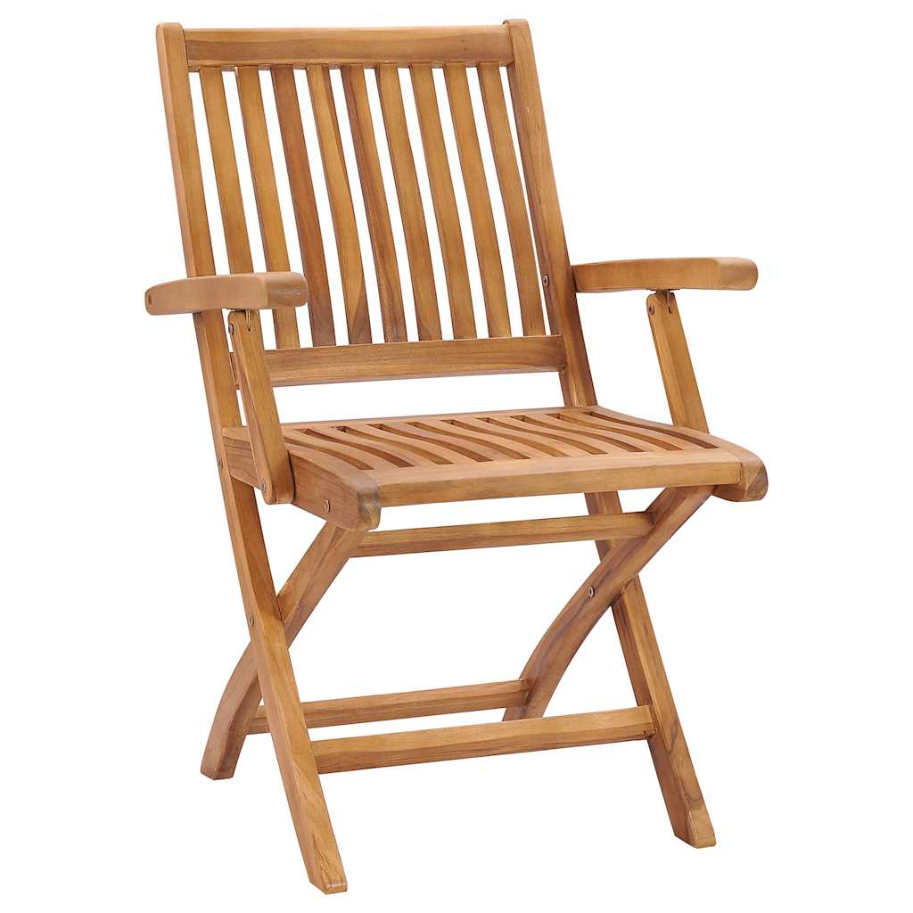 Garden Chair Set of 6 Teak Wood Solid Teak Wood Medium Foldable