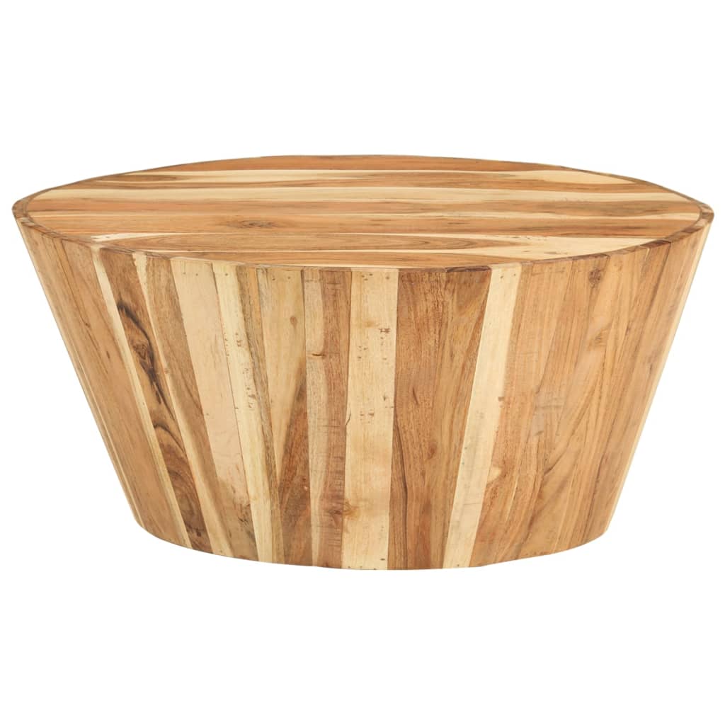 Coffee Table Ø25.6"x12.2" Solid Acacia Wood