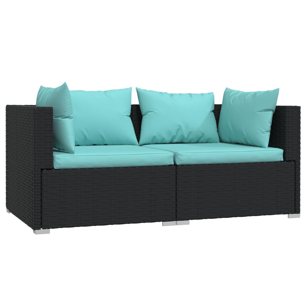 2-seater Sofa Black