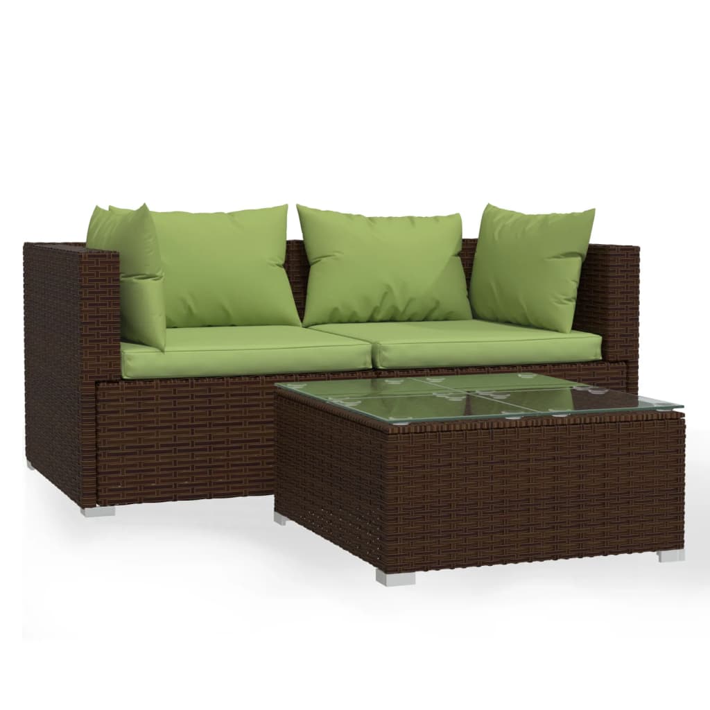 Garden Lounge Set Brown