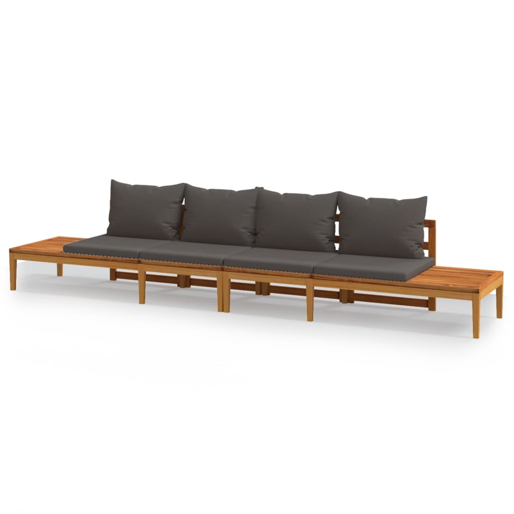 Garden Bench Dark gray cushions