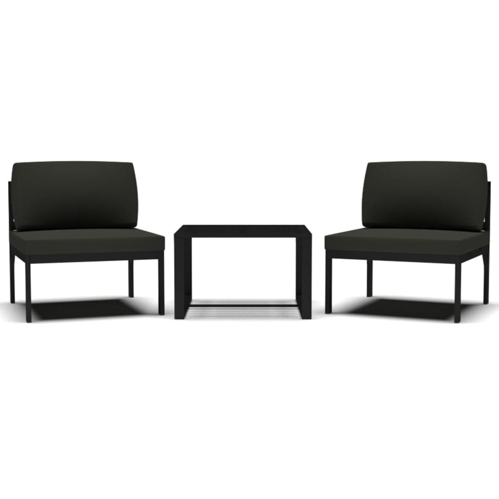 Garden Sofa Set Anthracite Aluminum Medium Modular