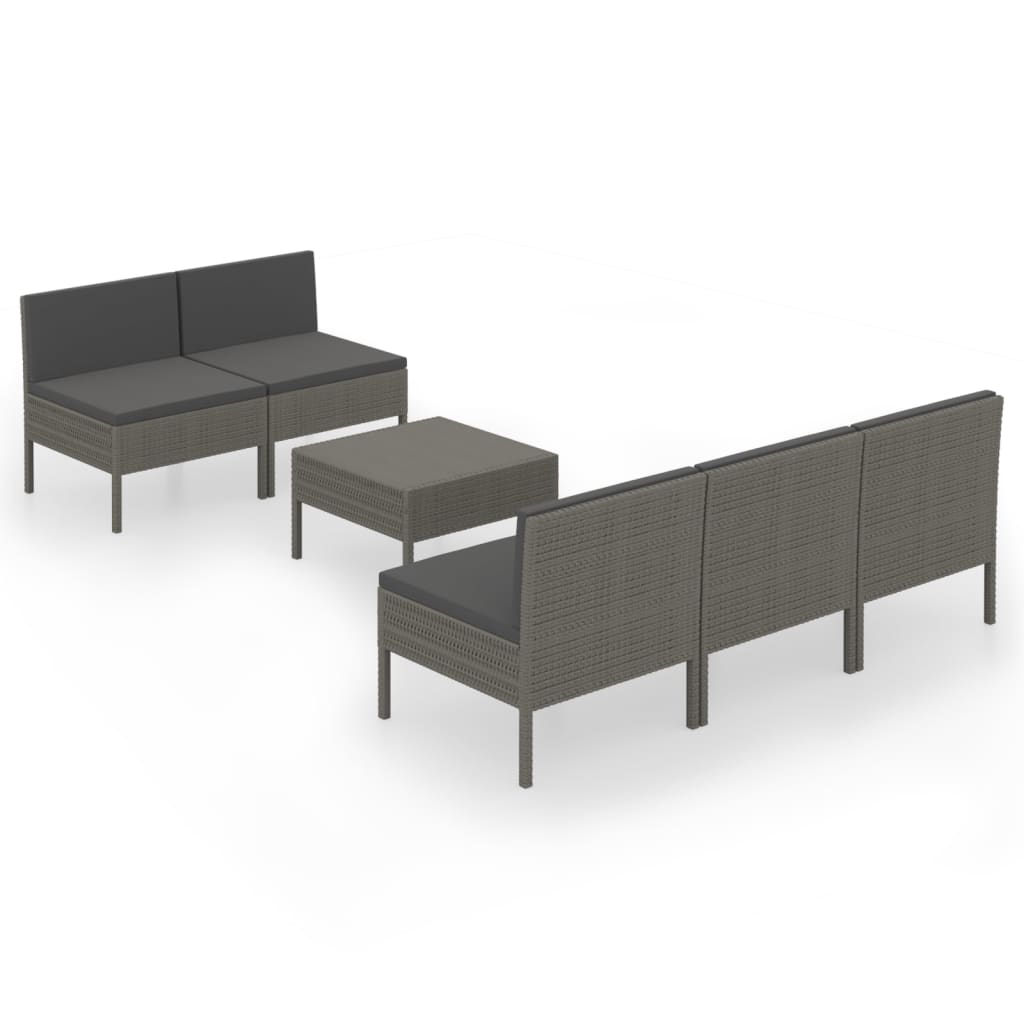 Garden Lounge Set Gray