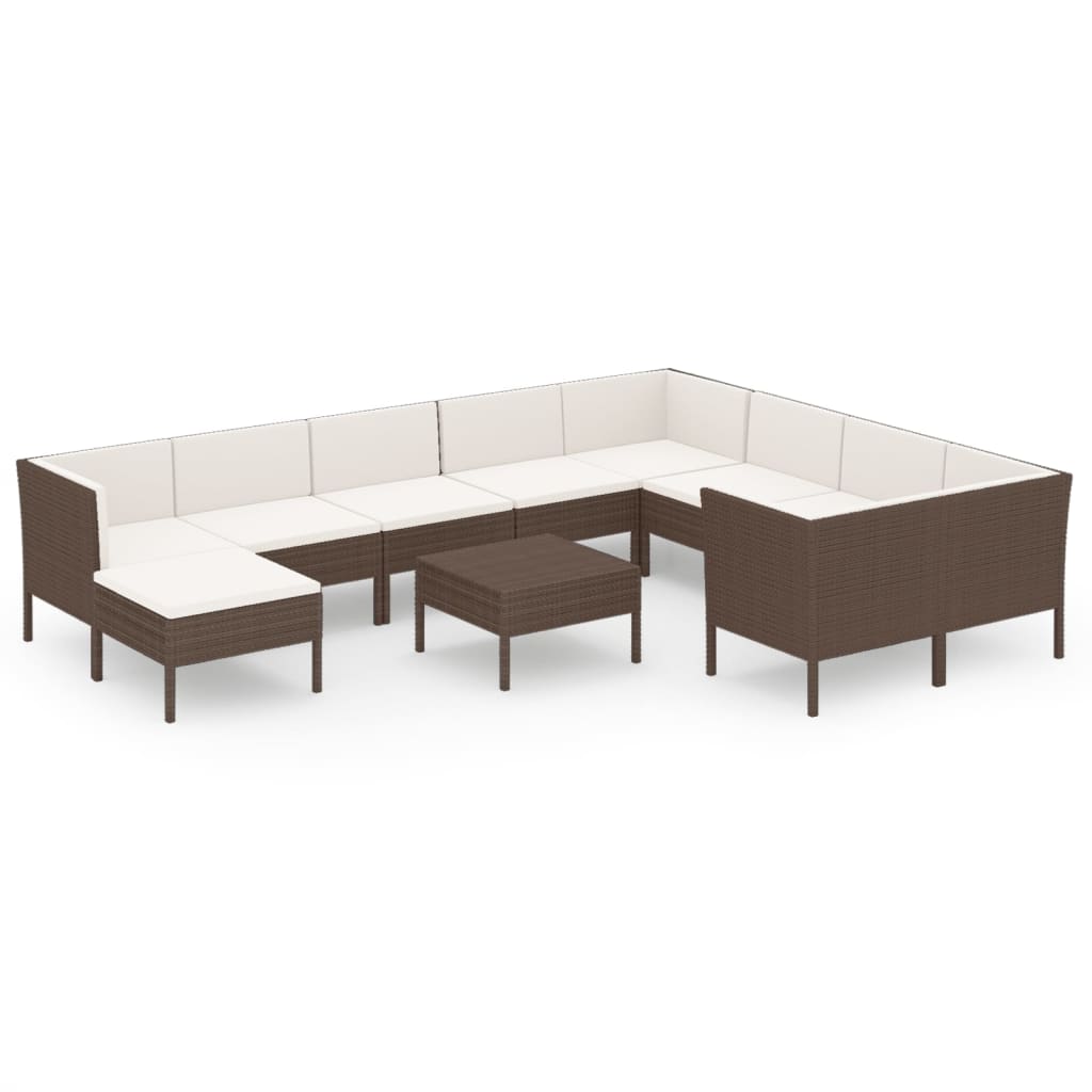 Garden Lounge Set Brown
