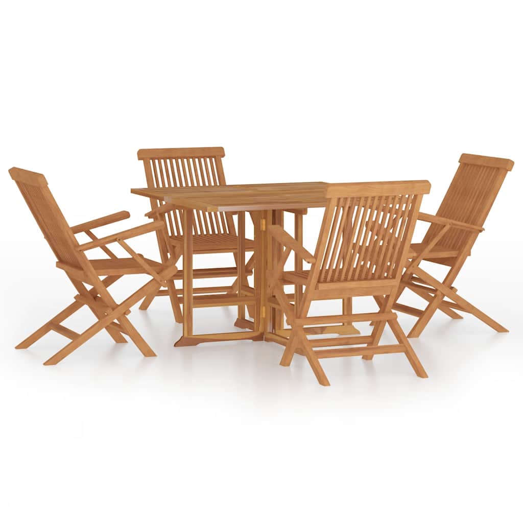 Outdoor Dining Set Teak Solid teak wood Medium Foldable