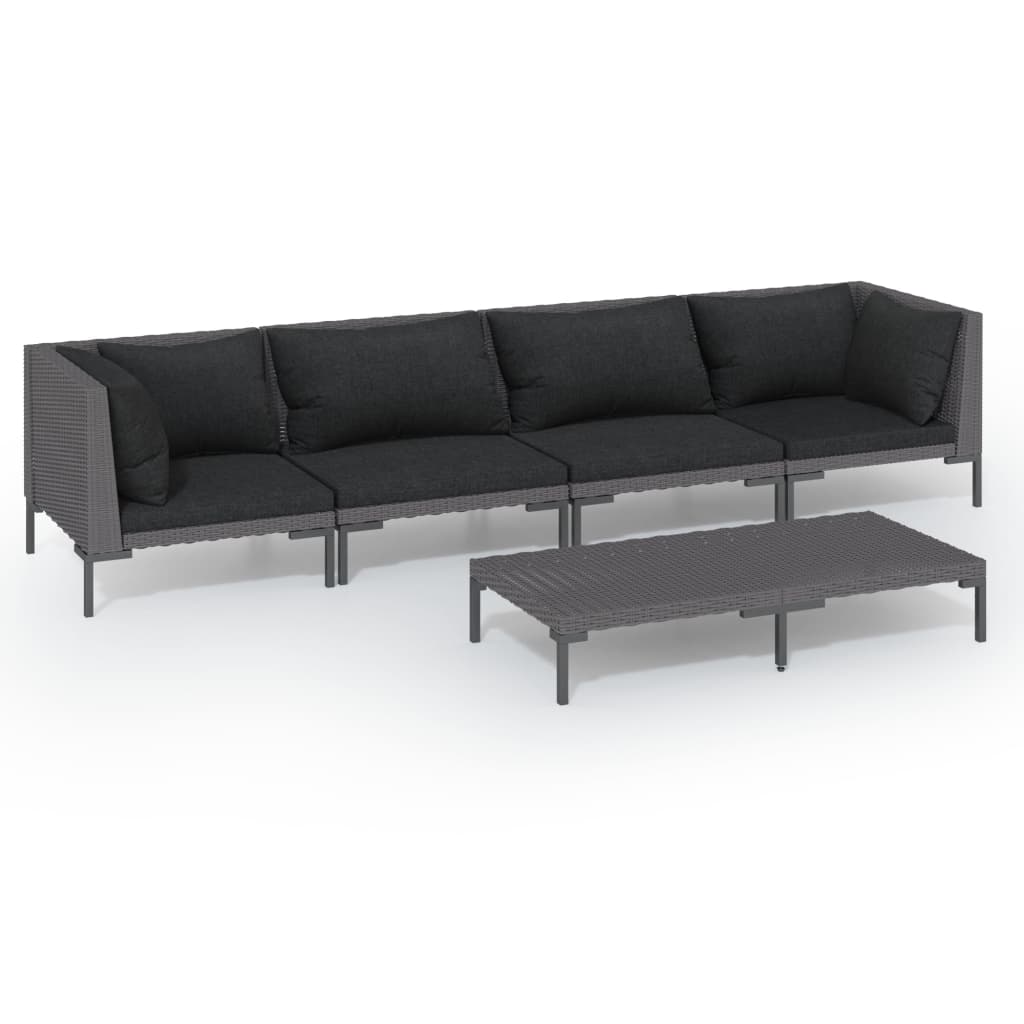 Garden Lounge Set Dark Grey