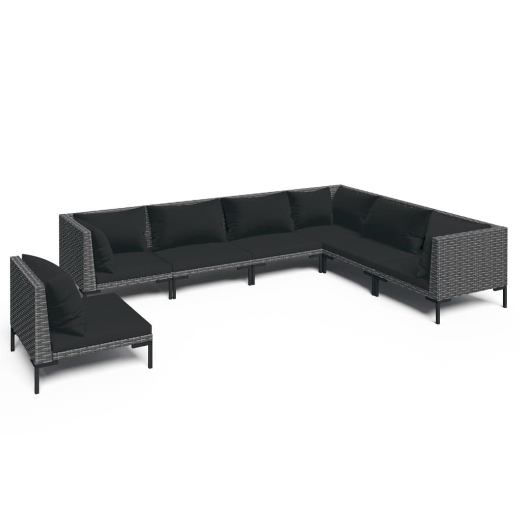Garden Lounge Set Dark Grey