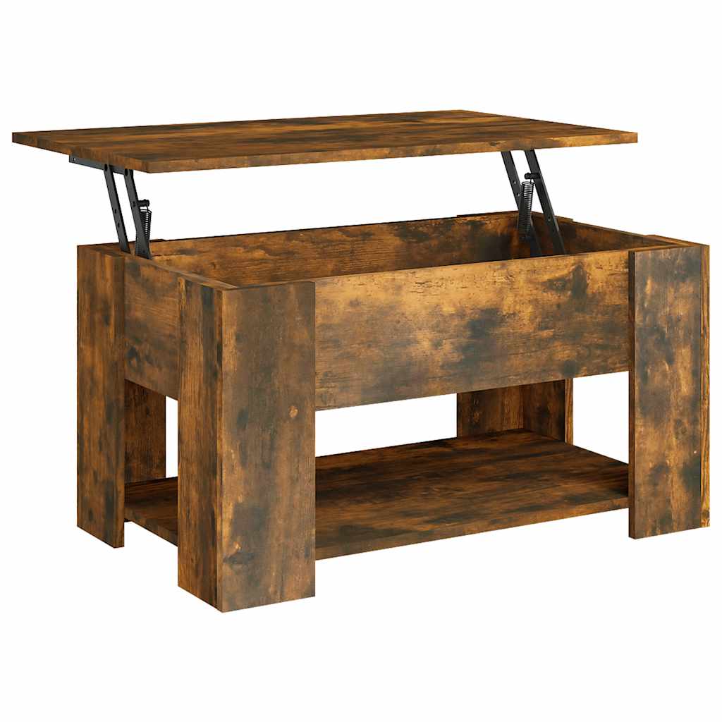 Coffee Table Smoked oak Engineered wood 31.1 x 19.3 x 16.1 in