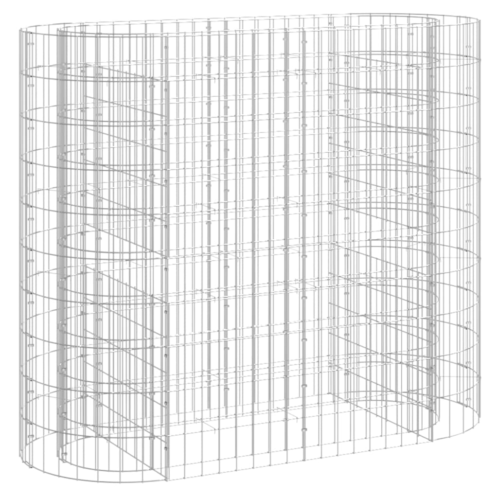 Gabion Raised Bed Silver Galvanized iron Medium Durable