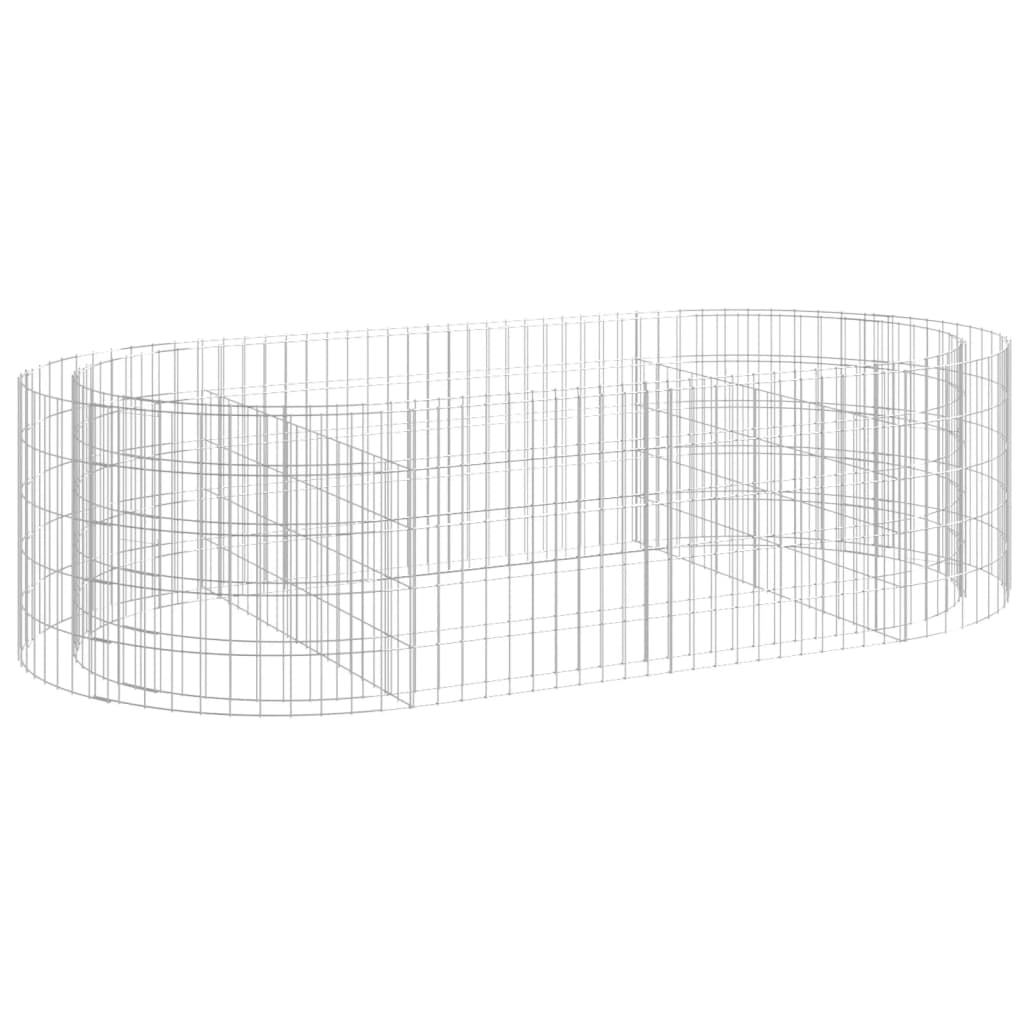 Gabion Raised Bed Silver Galvanized iron 78.7 x 39.4 x 19.7 in