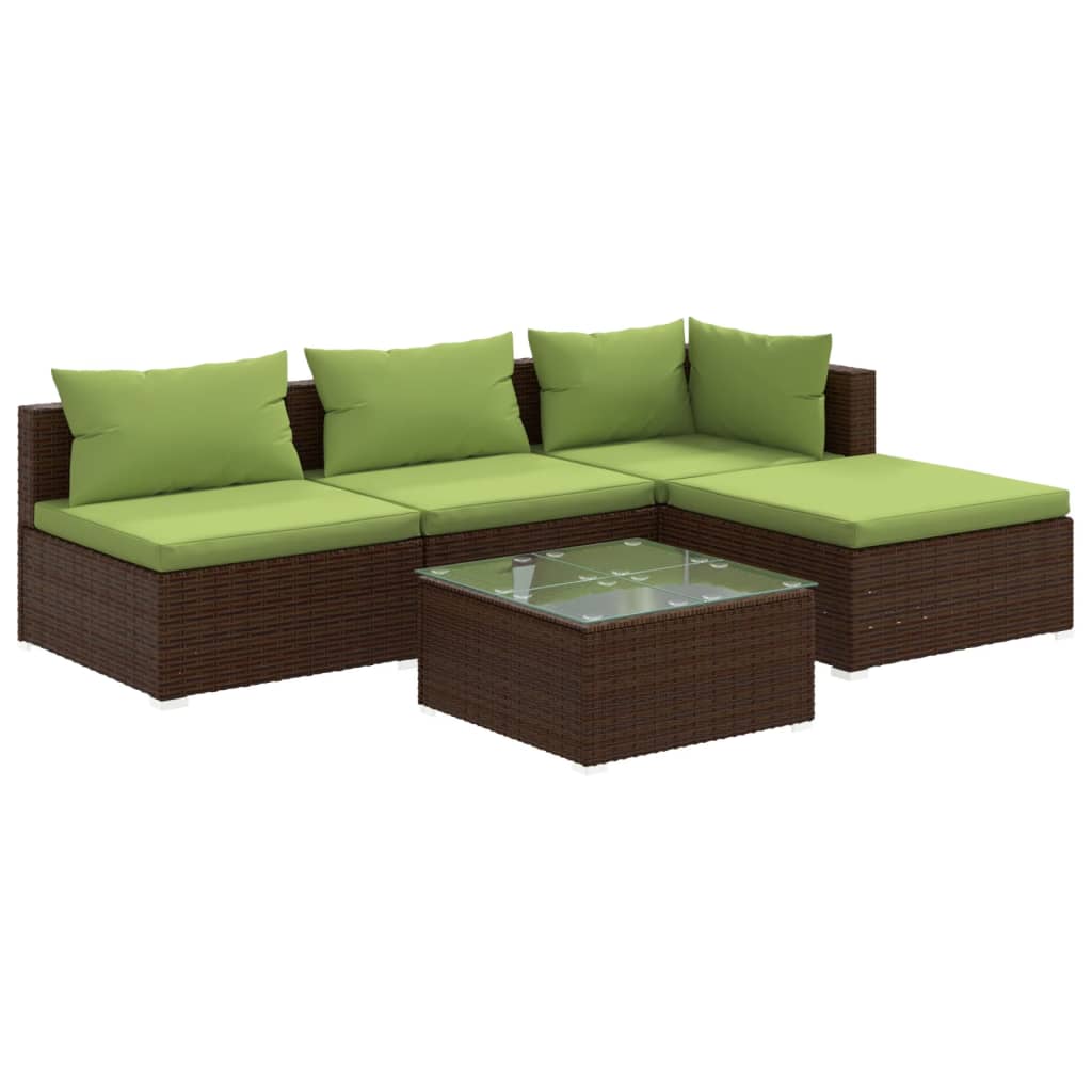 Garden Lounge Set Brown
