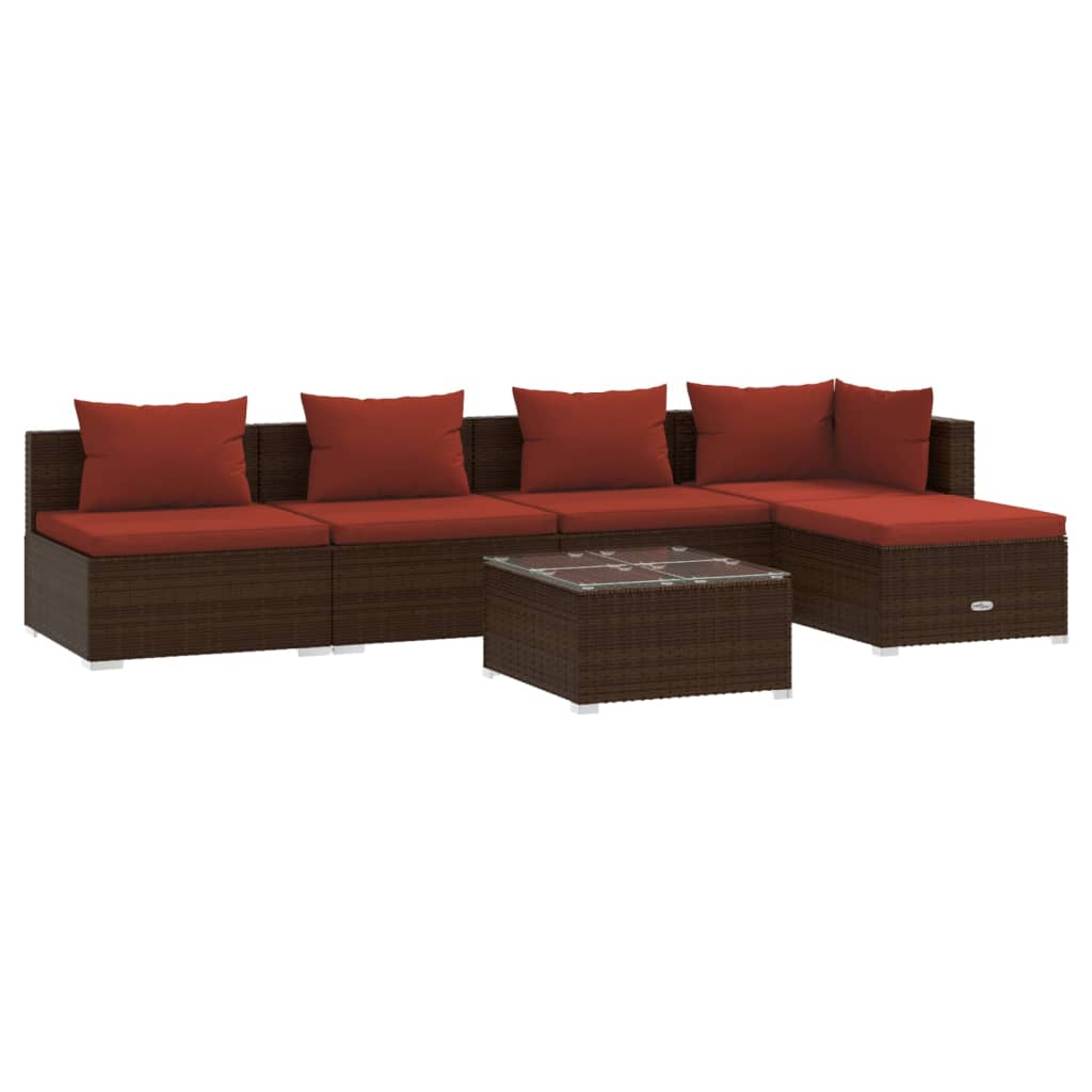 Garden Lounge Set Brown PE Rattan Large Modular Garden Sofa Set