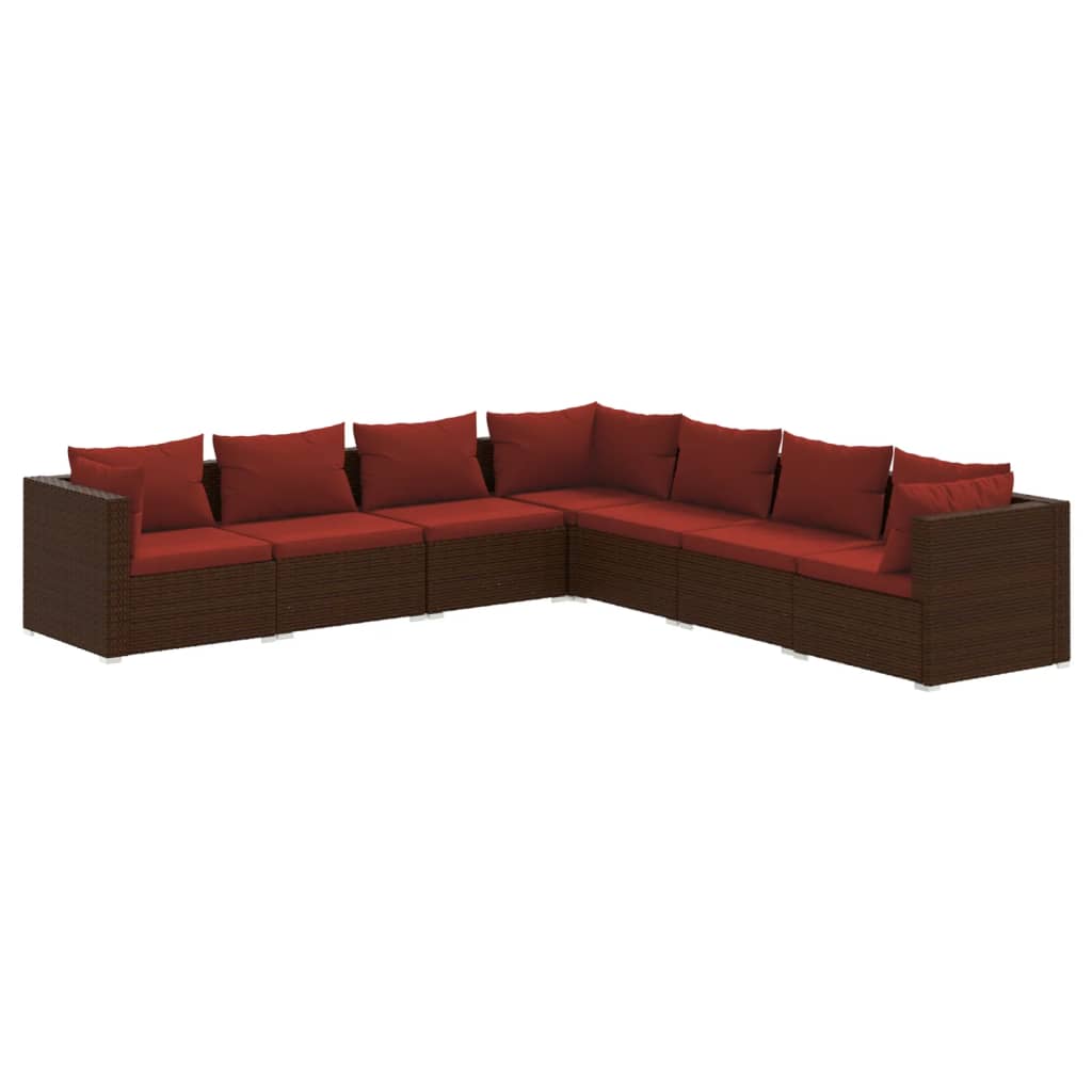 Garden Lounge Set Brown