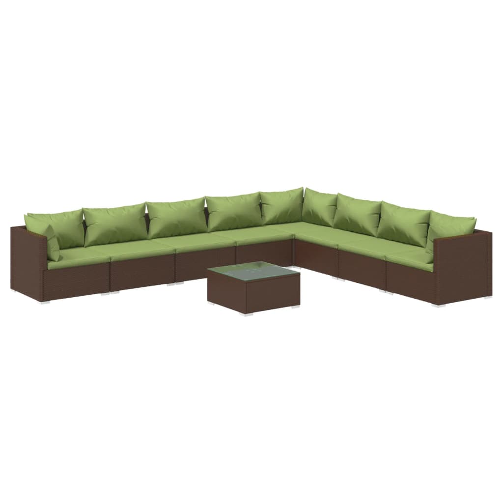 Garden Lounge Set Brown