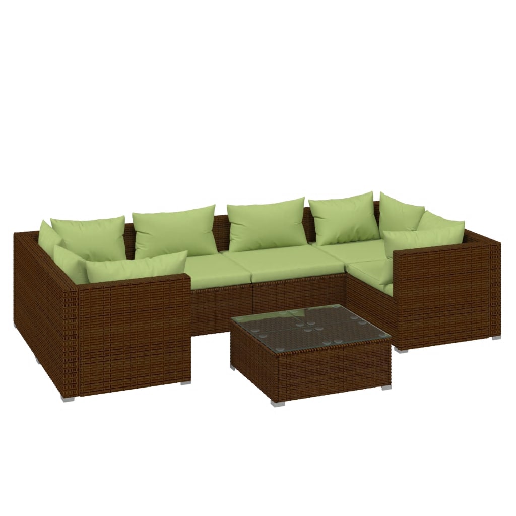 Garden Lounge Set Brown