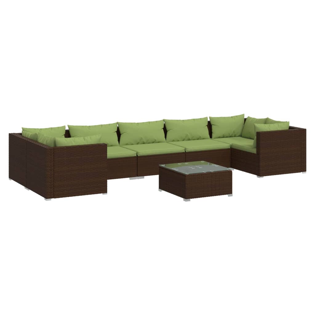 Garden Lounge Set Brown and Green