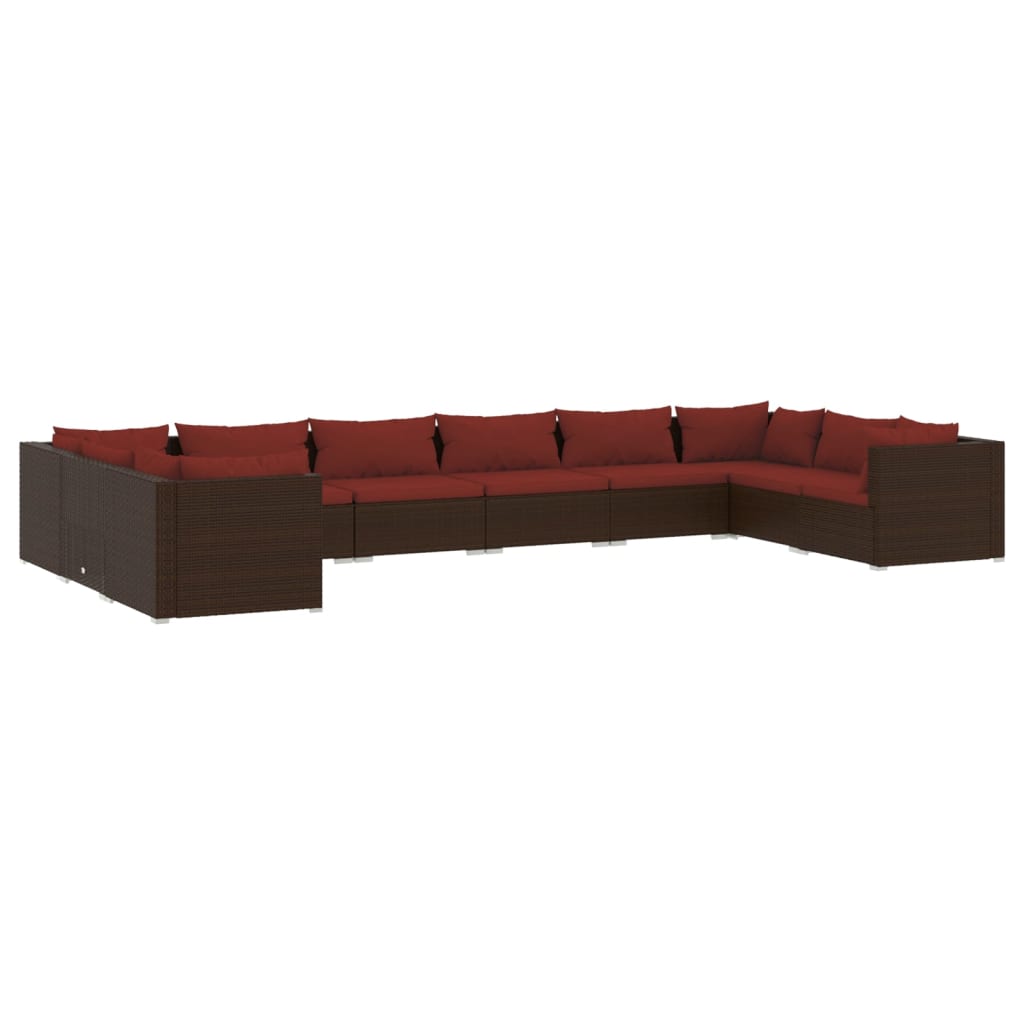 Garden Lounge Set Brown