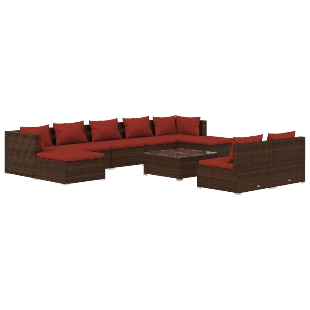 Garden Lounge Set Brown