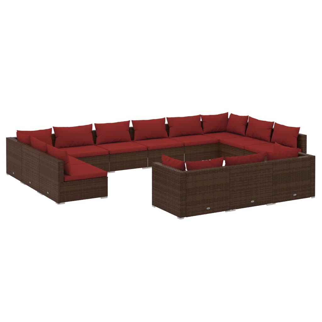 Garden Lounge Set Brown