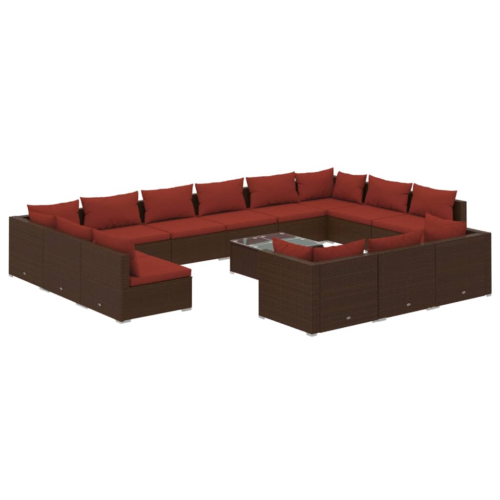 Garden Lounge Set Brown