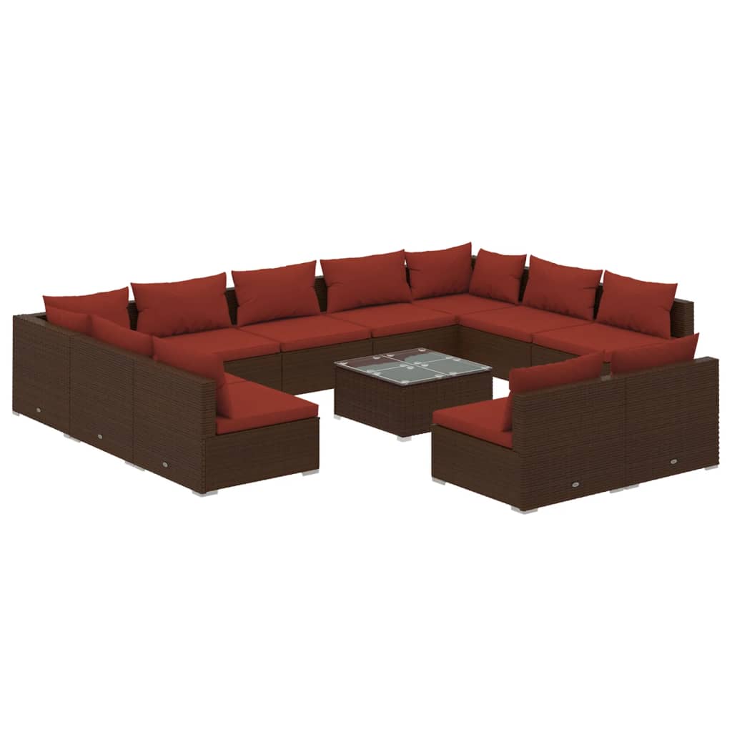 Garden Lounge Set Brown